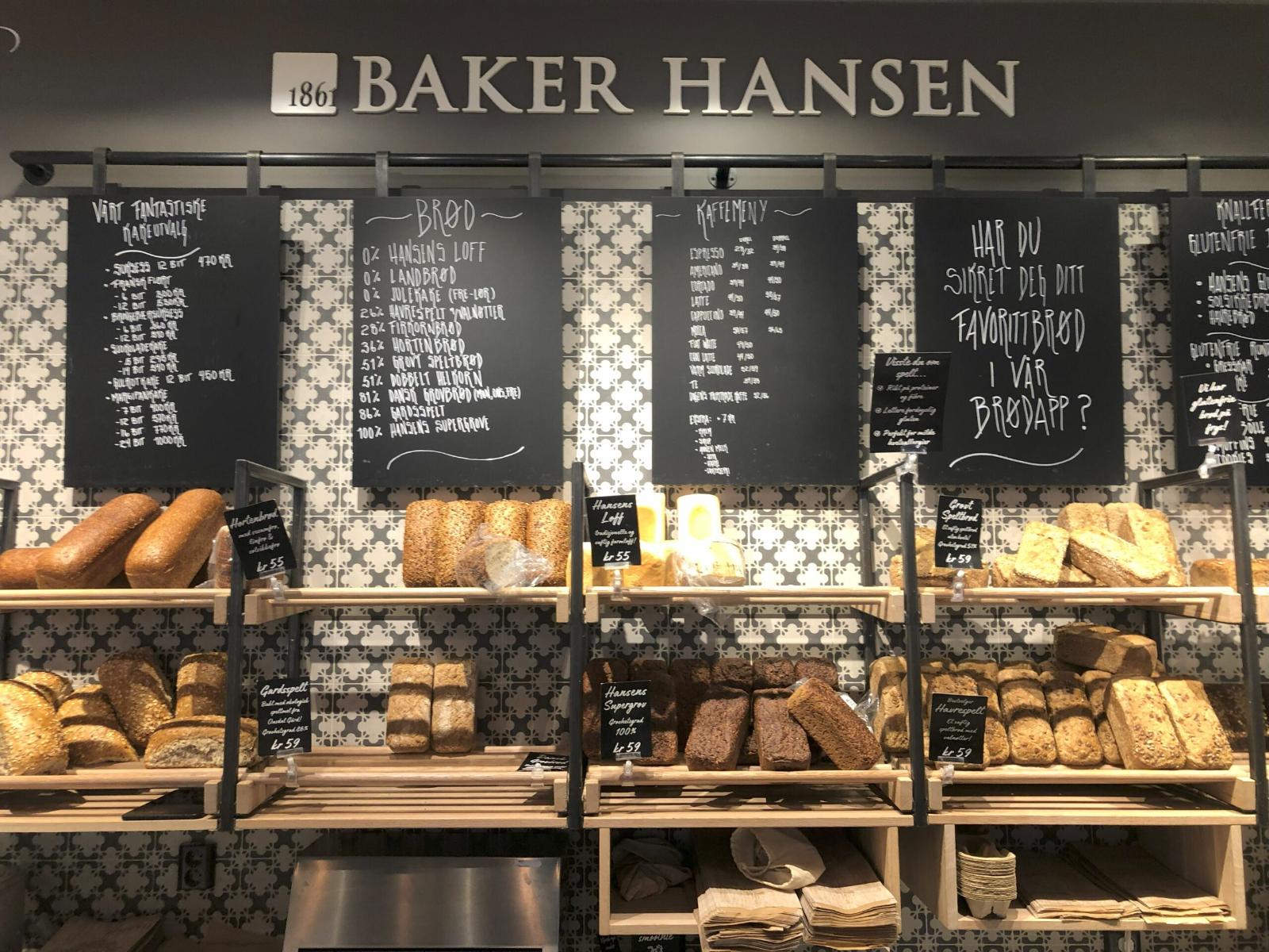 Baker Hansen bakery at Sandvika Storsenter